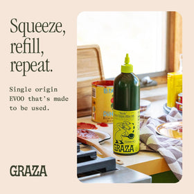 Single-varietal Graza Sizzle oil helps consistent flavor across recipes.