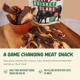 Grazly Brisket Slab two-ingredient label shows simple clean ingredients