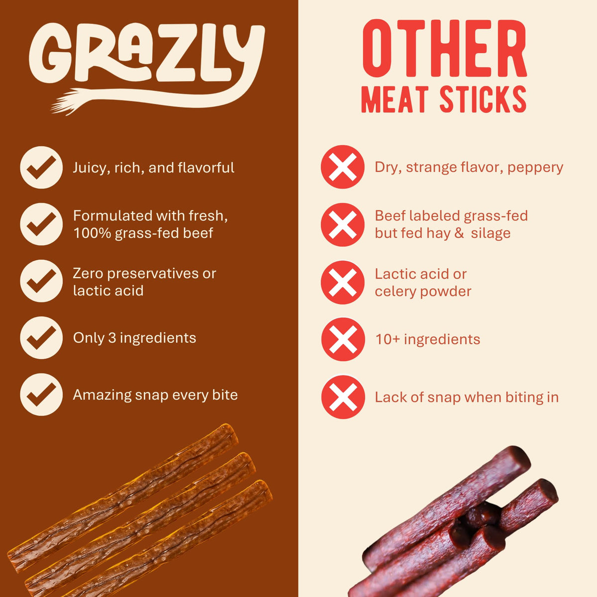 Grazly Grass-Fed Beef Sticks in lunchbox—satisfying midday bite.