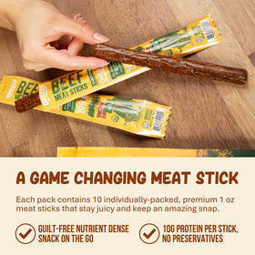 Grazly Grass-Fed Beef Sticks on-the-go—protein-rich snack anytime.
