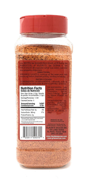 Great American Land & Cattle seasoning bottle pour view, ideal for searing and grilling.