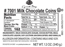 Great Bay Chocolates nut-free facility certification badge, safe snack option.