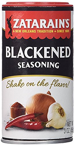 Zatarains blackened seasoning bottle, six-pack by Great British Trading Limited, enhances grilled meats.