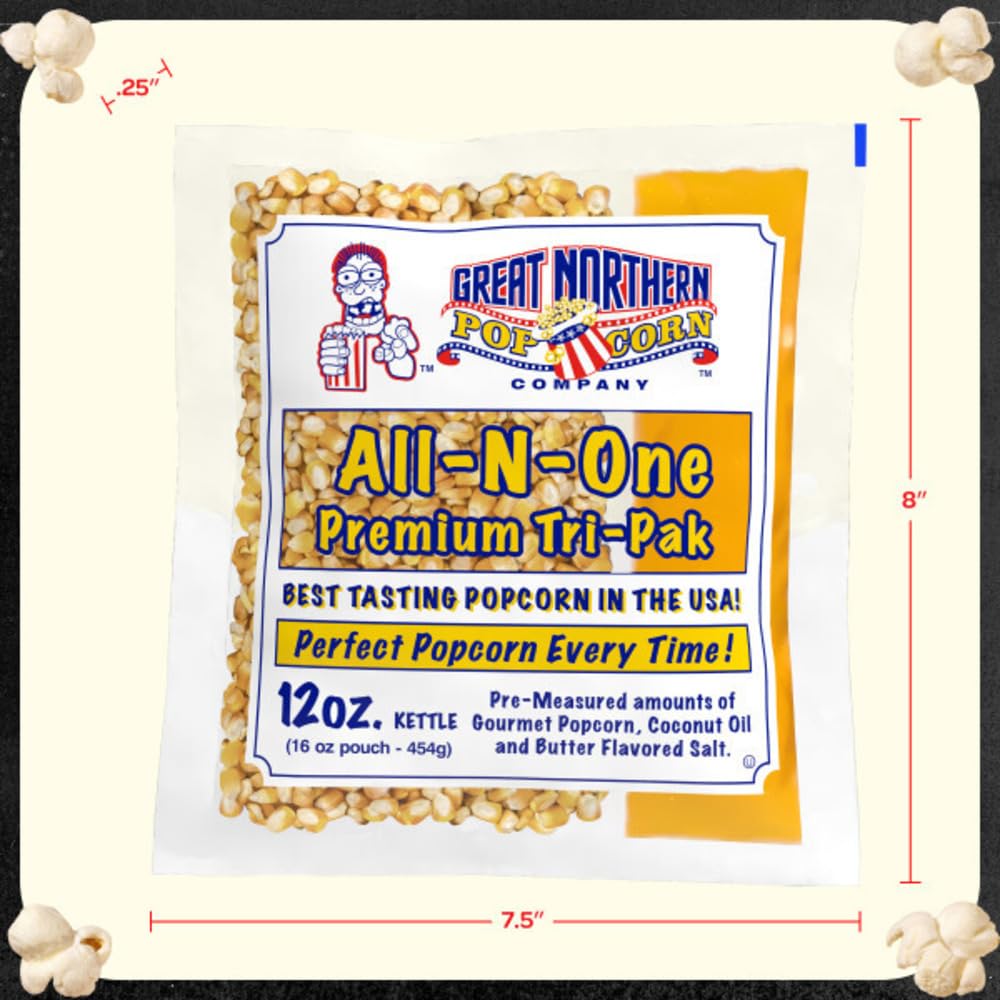 Great Northern Popcorn yields about 3 gallons per pack for sharing