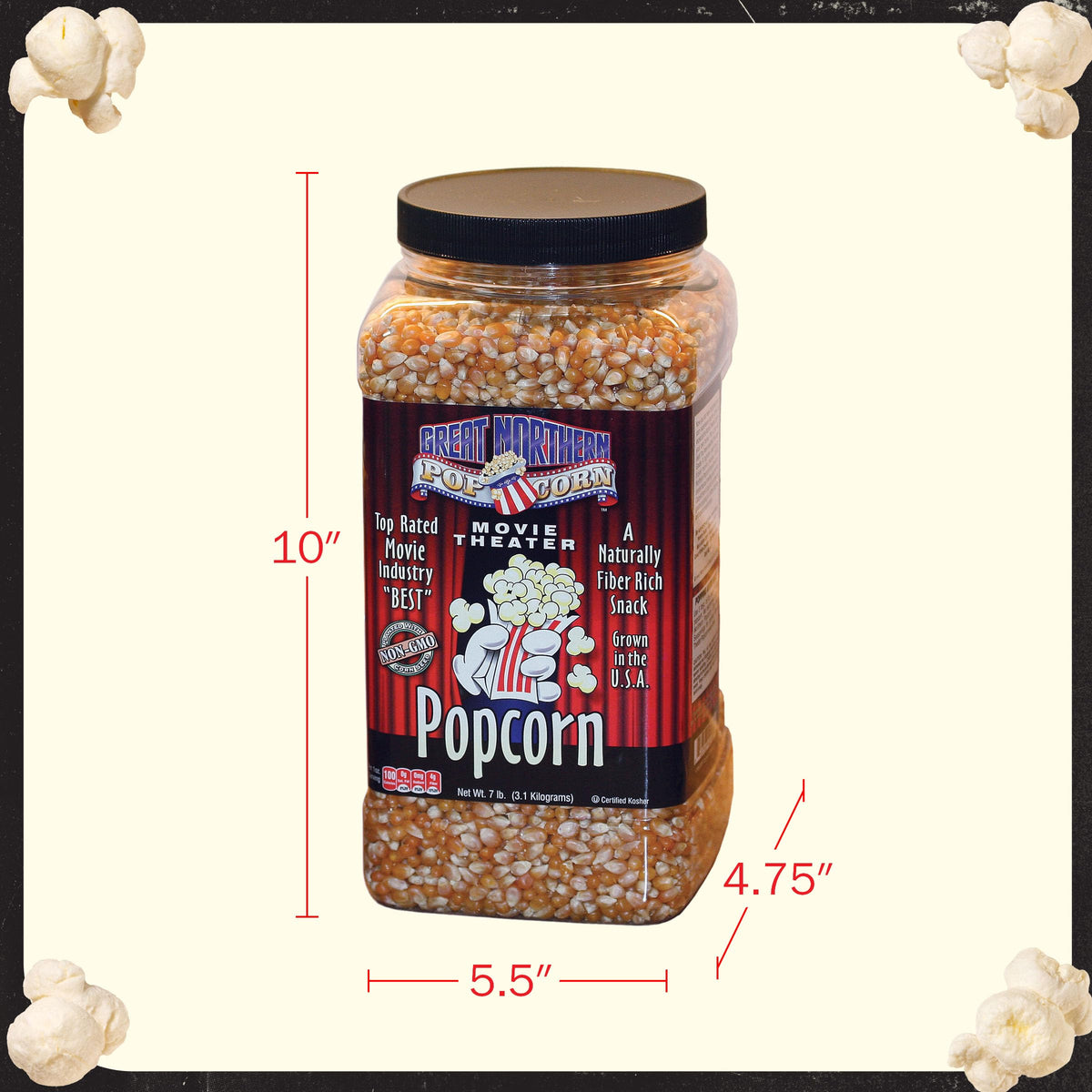 Great Northern Popcorn bulk 7lb jug simplifies party prep and sharing