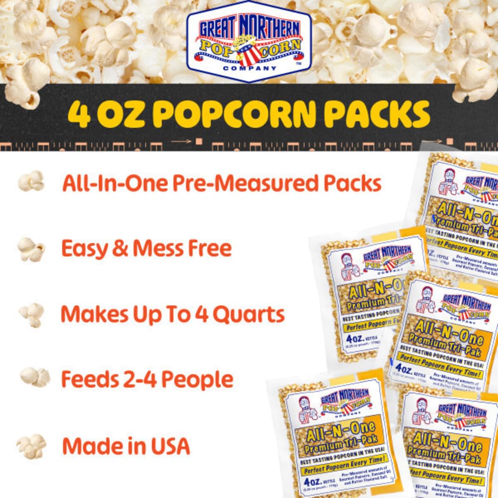 Great Northern Popcorn bulk case of 24 packs keeps movie nights stocked.