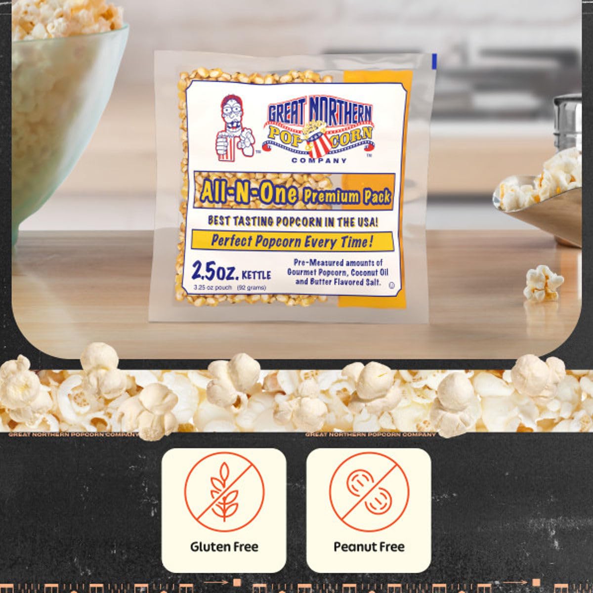 Great Northern Popcorn butter salt pack designed for movie theater quality at home