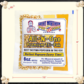 Great Northern Popcorn case packaging stores neatly for events.