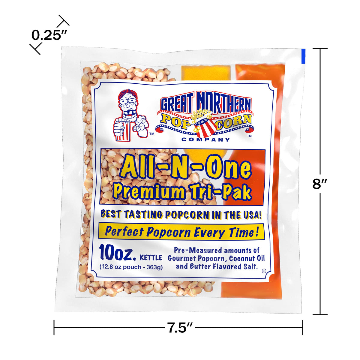 Great Northern Popcorn coconut oil-coated kernels deliver cinema-style aroma at home