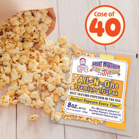 Great Northern Popcorn coconut oil pack for consistent popping.
