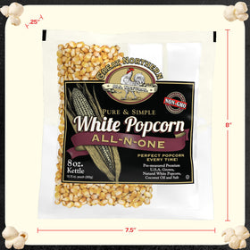 Great Northern Popcorn gluten-free and non-GMO kernels