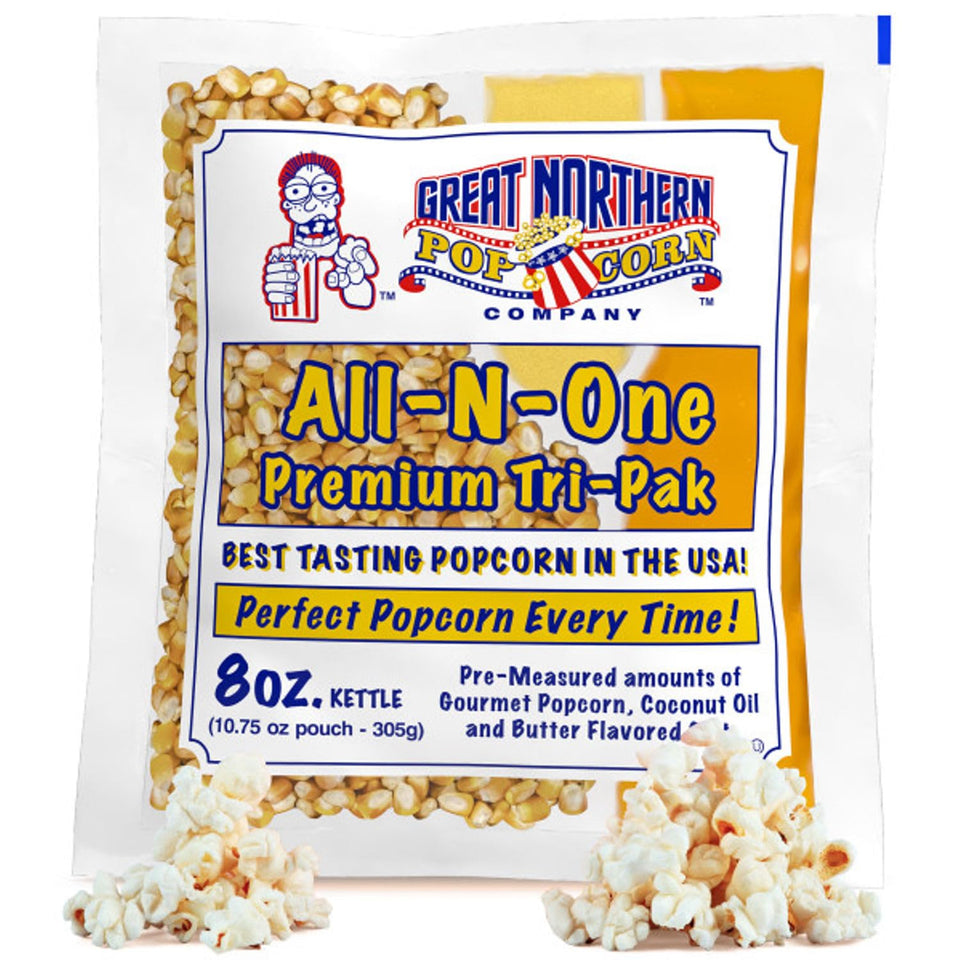 Great Northern Popcorn Movie Theater Packs in a 12-count case, ideal for gatherings.