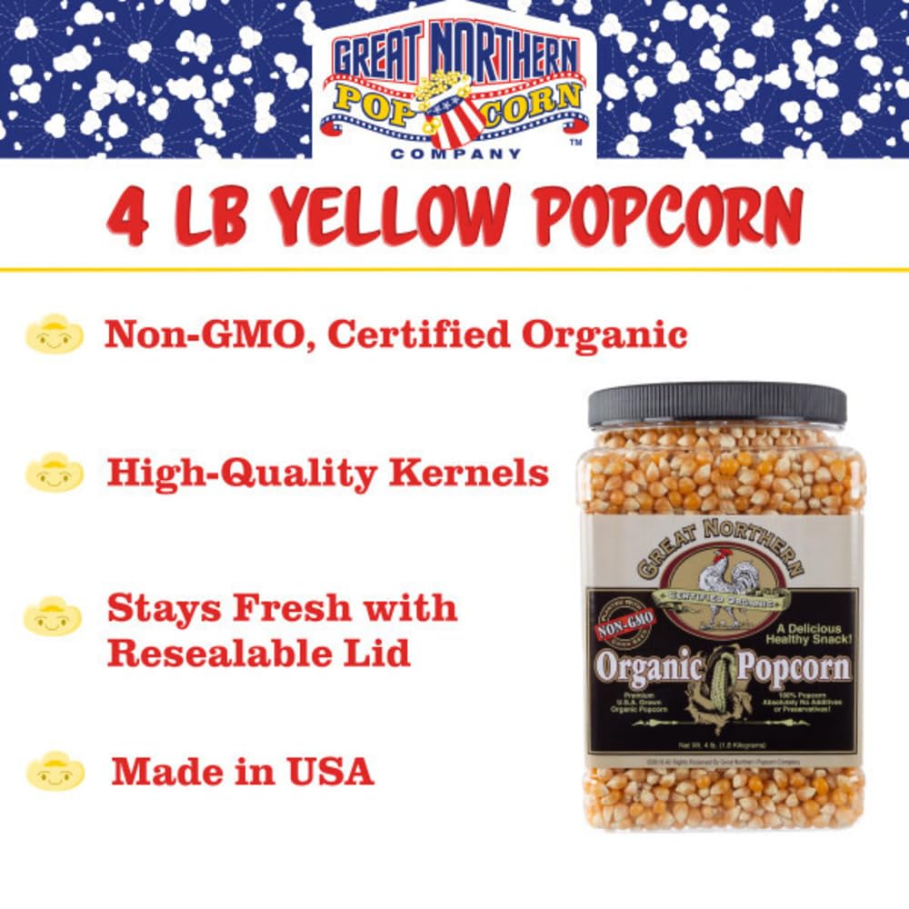Great Northern Organic Kernels for microwave popping with reliable expansion.