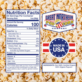 Great Northern Organic Kernels ideal for stovetop popping with rich aroma.
