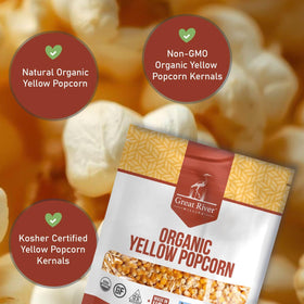 Great River Milling Organic Yellow Popcorn Kernels pop well in an air popper for light popcorn.