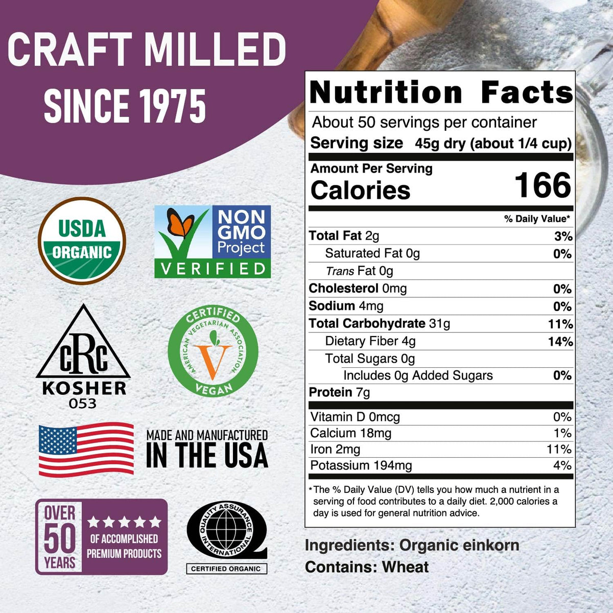 Great River Milling einkorn wheat berries close-up shows natural nutty color for wholesome meals