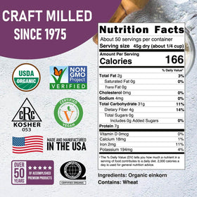 Great River Milling einkorn wheat berries close-up shows natural nutty color for wholesome meals