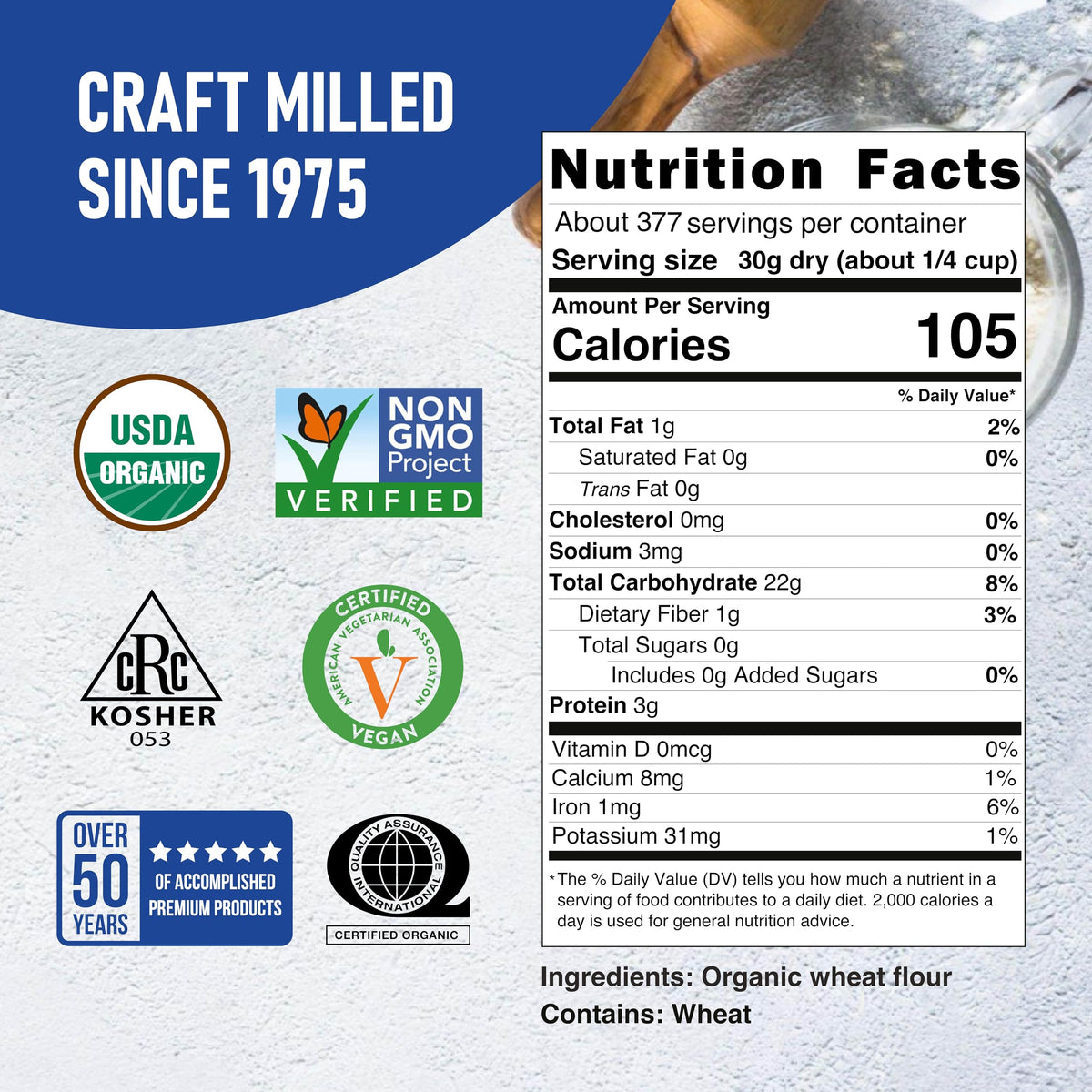 Great River Milling Lily White Flour 25 lb bag ready for large batch baking