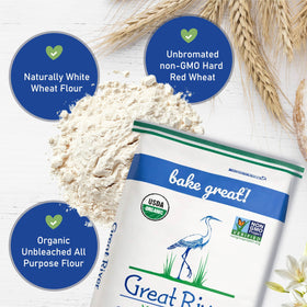 Great River Milling Lily White Flour dough and bread with balanced gluten for lift