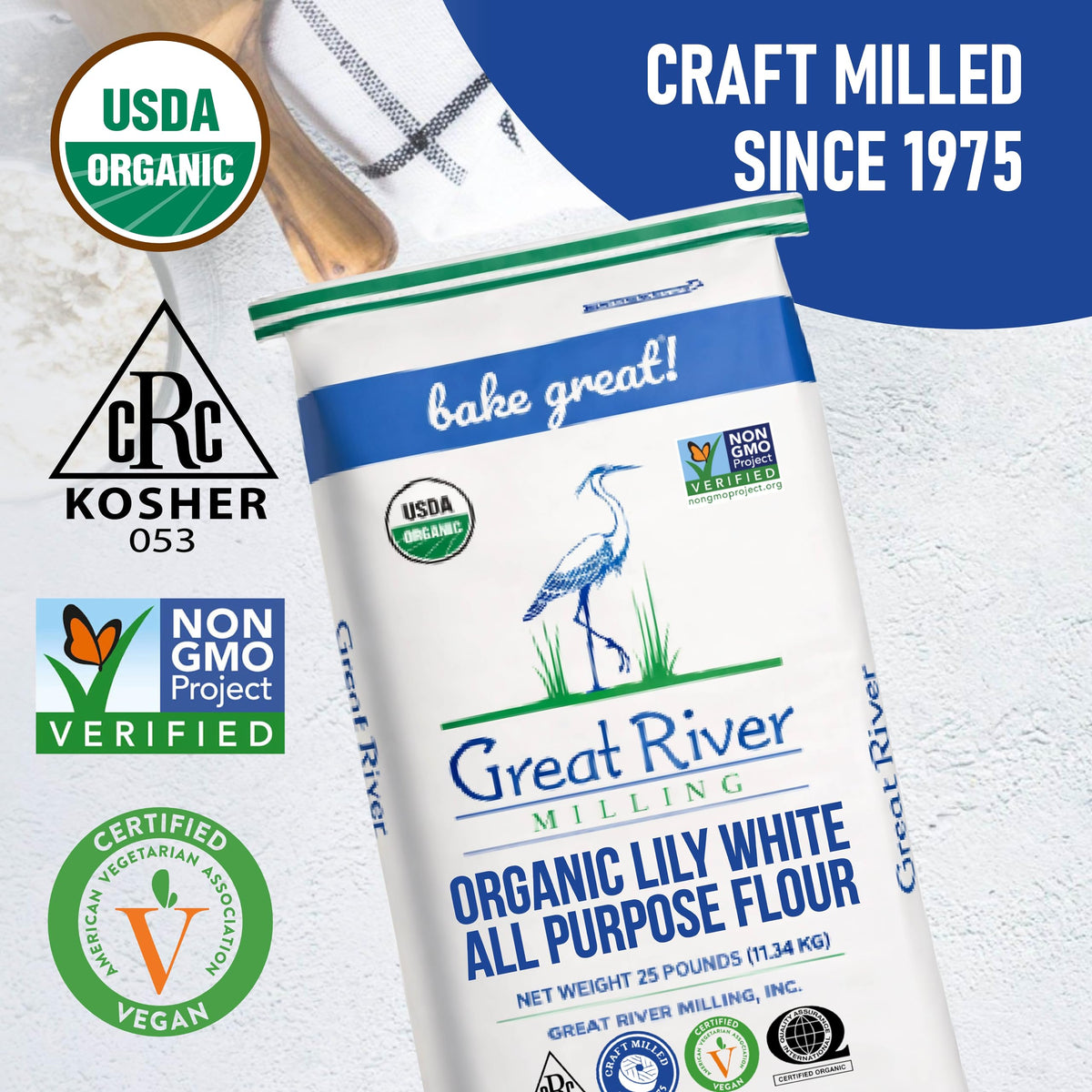Great River Milling Lily White Flour cozy kitchen scene for wholesome at-home baking