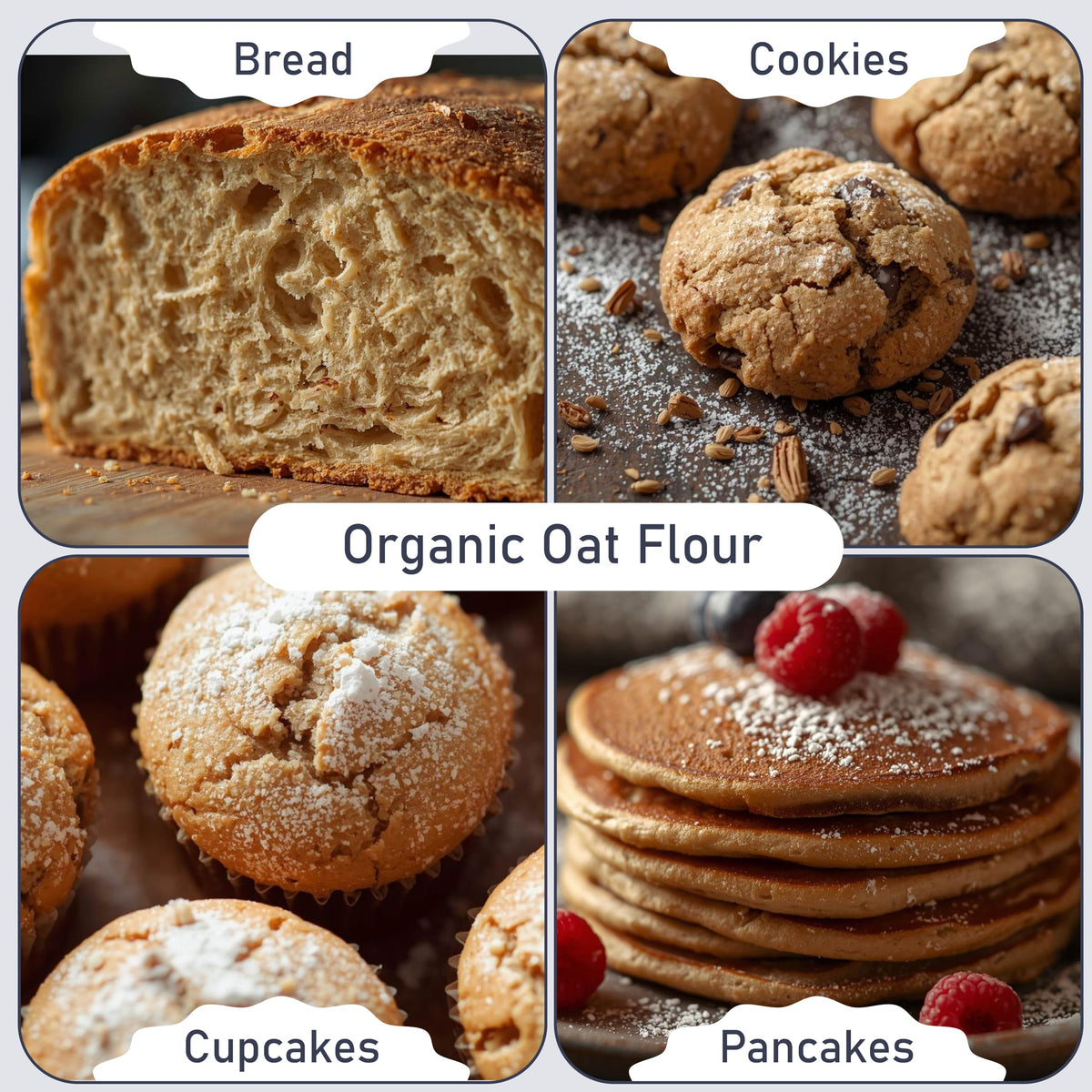 Great River Milling Oat Flour gluten-free bread blends; versatile loaf foundation.