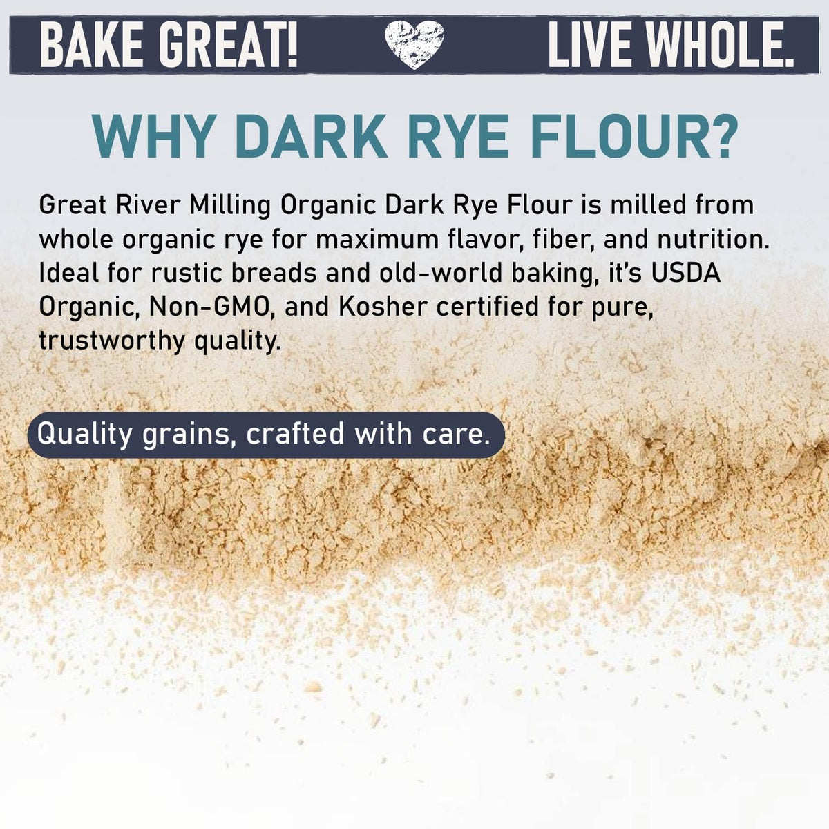 Great River Milling Organic Dark Rye Flour sourdough starter ready for tangy rise.