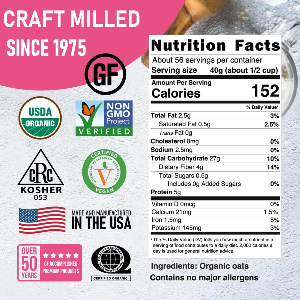 Great River Milling Organic Extra Thick Rolled Oats in a bowl with chewy texture