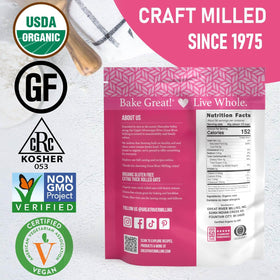 Great River Milling Organic Extra Thick Rolled Oats with steam in cozy breakfast setting
