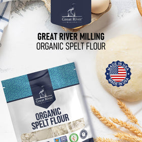 Great River Milling Organic Spelt Flour aroma; mild nutty scent in your kitchen.