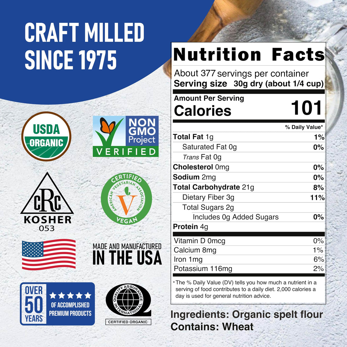 Great River Milling Organic Spelt Flour dough bowl for breads and pastries with wholesome flavor.
