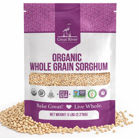 Great River Milling sorghum bag ready for gluten-free pantry meals.