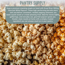Great River Milling White Popcorn Kernels in an air popper creating quick, airy popcorn.