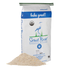 Great River Organic Seven Grain Bread Flour in a 25lb bulk pack for bakery-quality loaves.