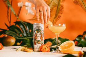 Greater Than Hydration for Her label close-up focusing on clean hydration and low sugar profile