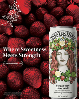 Greater Than Hydration for Her real fruit ingredients emphasize plant-based vitamins