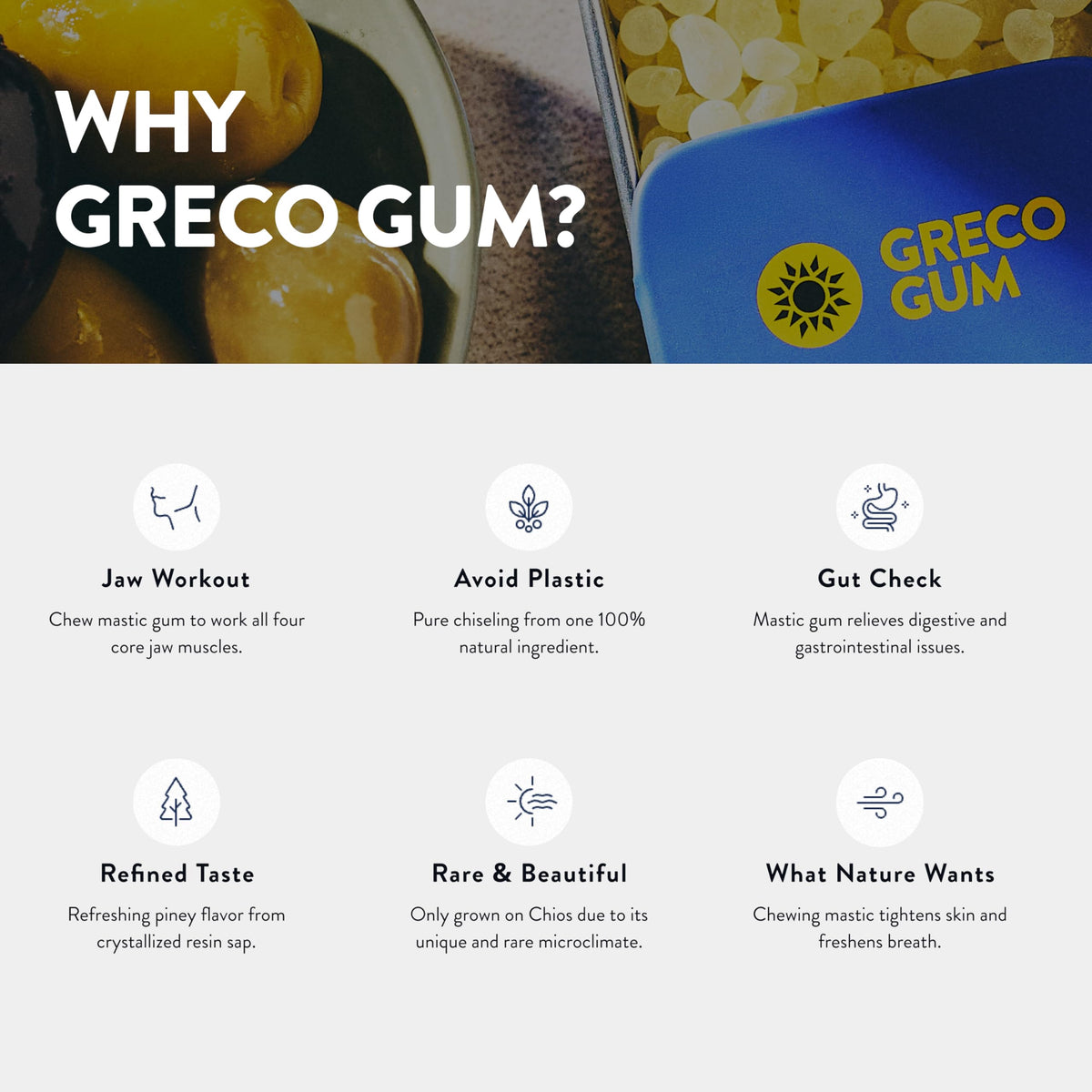 Greco Gum Mastic Droplets in pocket image showing travel-friendly size