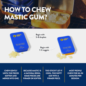 Greco Gum Mastic Nuggets travel tin 0.53 oz for on-the-go freshness