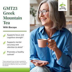 Greek mountain tea leaves close-up highlighting natural antioxidants and calming aroma.