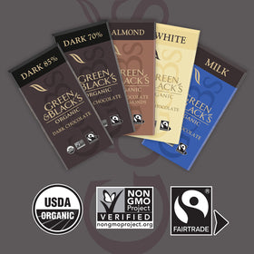 Green & Black's Organic 70% chocolate texture close-up reveals rich aroma.