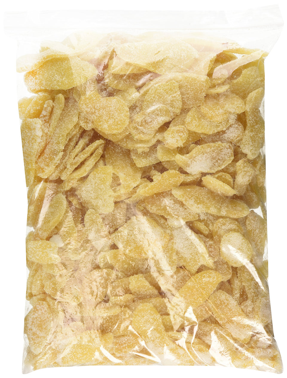 Green Bulk dried crystallized ginger slices ready for baking and tea infusions.
