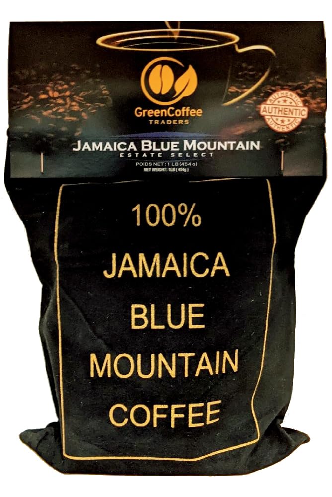 Green Coffee Traders Jamaica Blue Mountain beans ready for premium brews