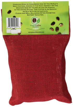 Green Coffee Traders Kona Extra Fancy whole beans for home brewing.