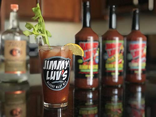 Green Hills Jimmy Luv's Bloody Mary Mix ingredients spread showing bold spice profile and depth