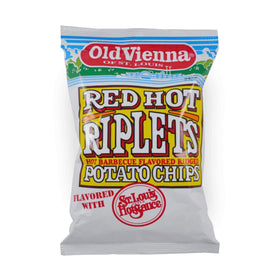 Green Hills Red Hot Riplets 10-pack display, convenient portioning for lunches and gatherings.