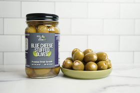 Green Jay Gourmet Halkidiki origin olives bring Mediterranean character.
