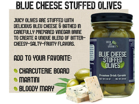 Green Jay Gourmet olives on a cheese board boost flavor and presentation.