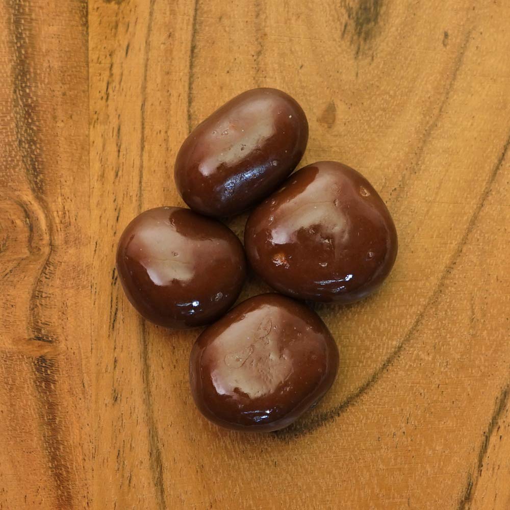 Green Jay Gourmet Michigan cherries coated in milk chocolate for a rich bite