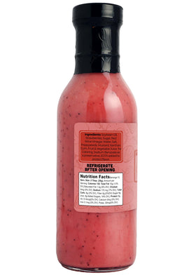 Green Jay Gourmet Strawberry Poppyseed Dressing pour: tangy-sweet finish for marinades