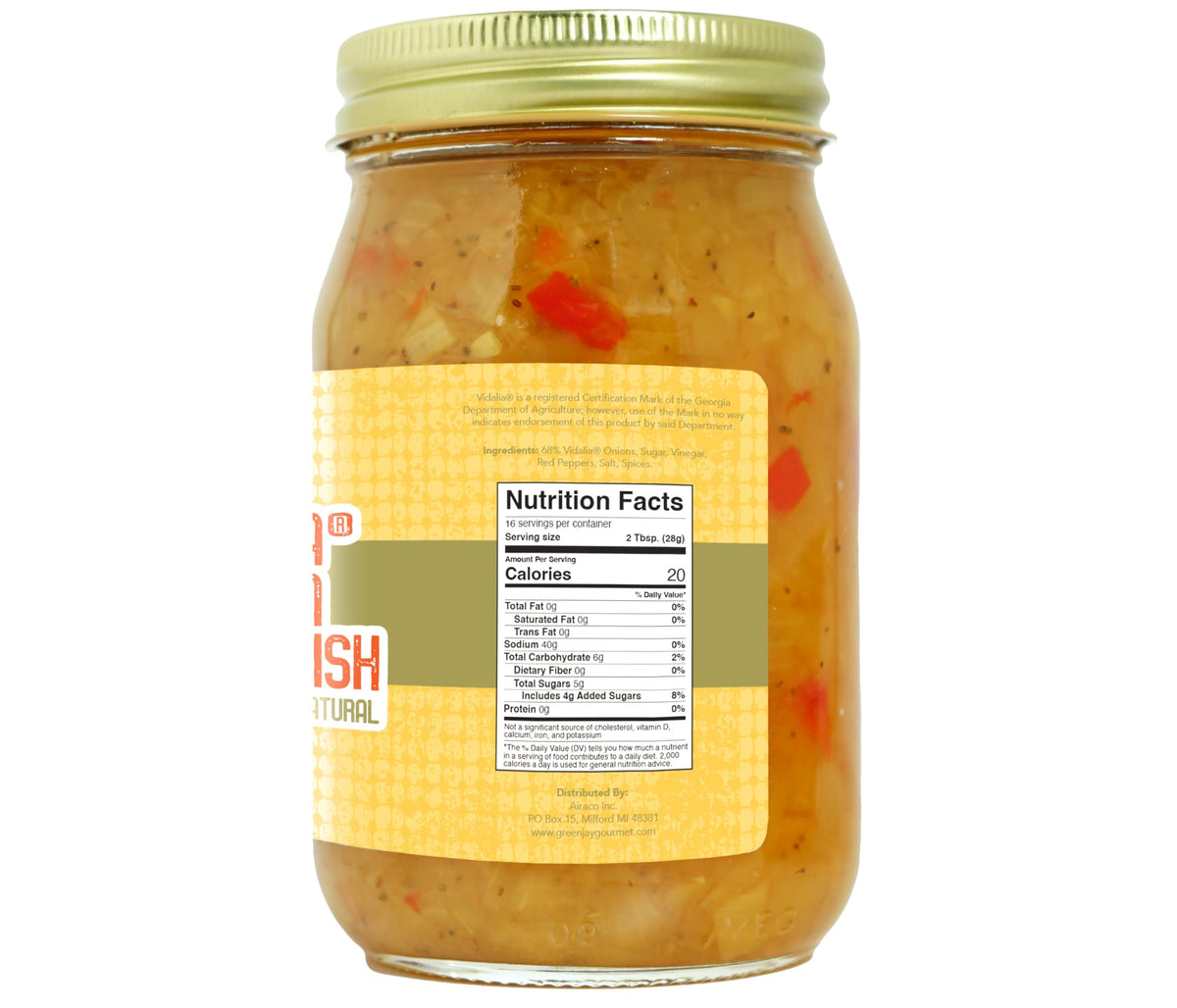 Green Jay Gourmet Vidalia Onion Relish on a burger elevates flavor with tangy sweetness.