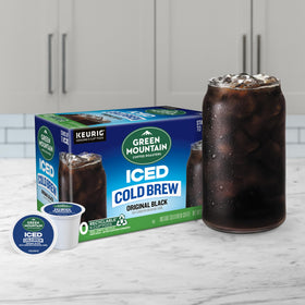 Green Mountain 8oz brew guide helps balance flavor with ice.